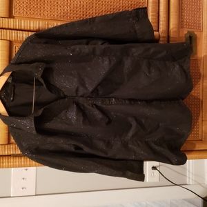 Club Z collection 2x black 3/4 sleeve button down top w sparkle detail